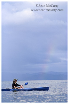 Woman in a kayak, Puerto Jimenez, Osa Peninsula